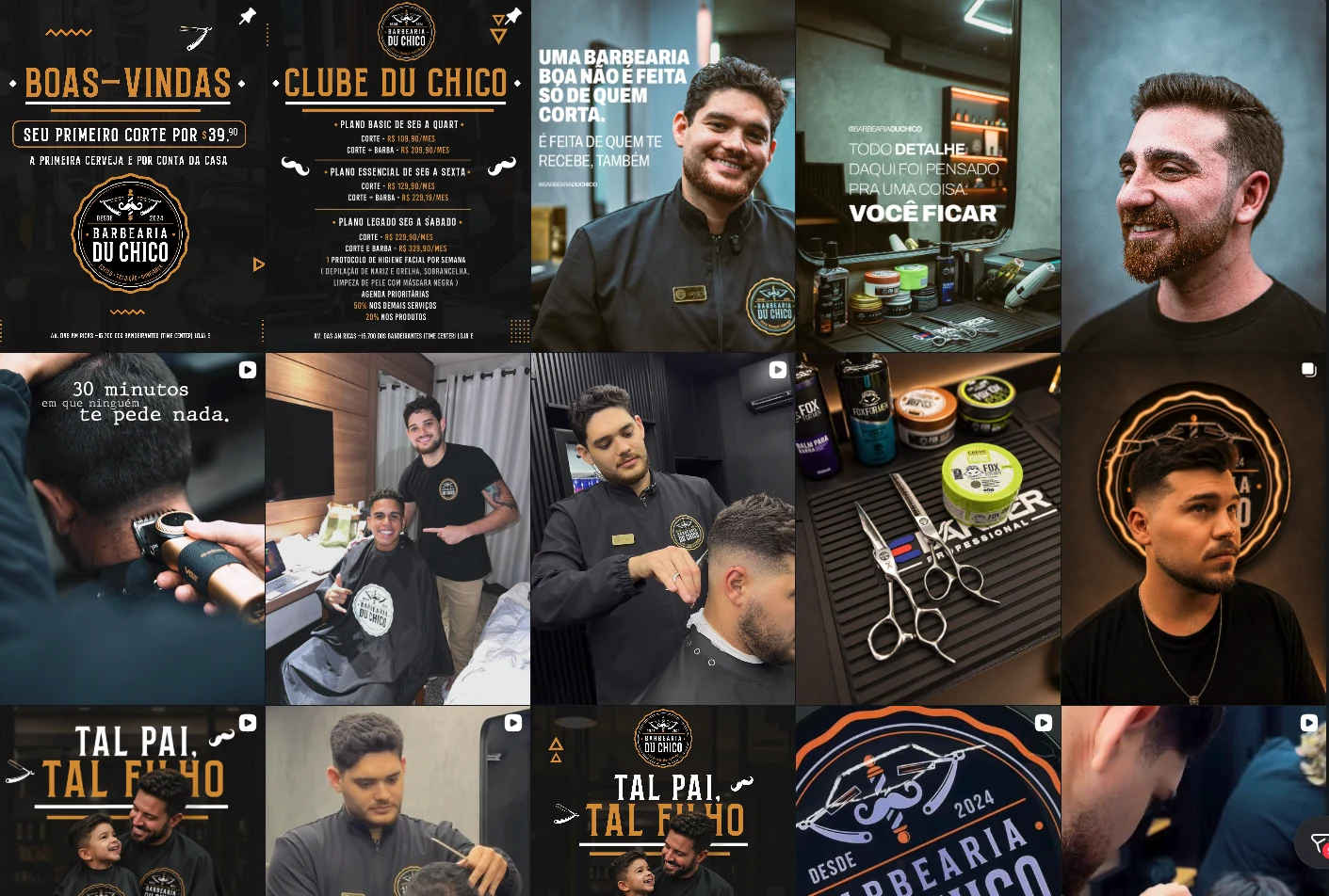 Profissional da Du Chico realizando um corte masculino